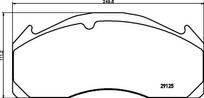 WVA 29125 disc brake pad product photo